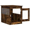 vidaXL Meuble de cage pour chiens ch&ecirc;ne fum&eacute; 55x75x65 cm