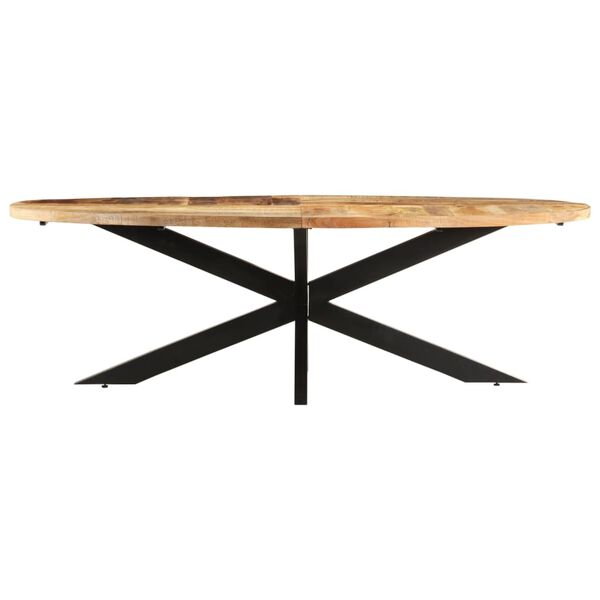 vidaXL Table à manger 240x100x75 cm Bois de manguier brut