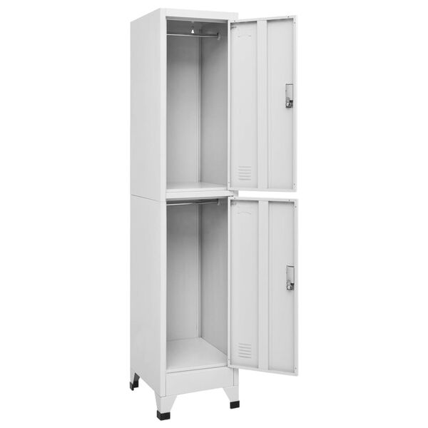 vidaXL Armoire &agrave; casier avec 2 compartiments 38x45x180 cm