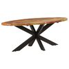 vidaXL Table à dîner ovale 200x100x75 cm Bois de récupération solide