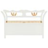 vidaXL Banc Blanc 107x45x75,5 cm Bois de sapin solide