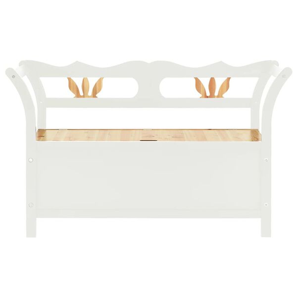 vidaXL Banc Blanc 107x45x75,5 cm Bois de sapin solide