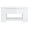 vidaXL Table basse blanc brillant 79x49x41 cm bois d'ing&eacute;nierie