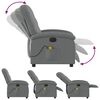vidaXL Fauteuil inclinable de massage &eacute;lectrique gris fonc&eacute; tissu