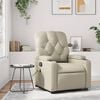 vidaXL Fauteuil de massage inclinable cr&egrave;me similicuir