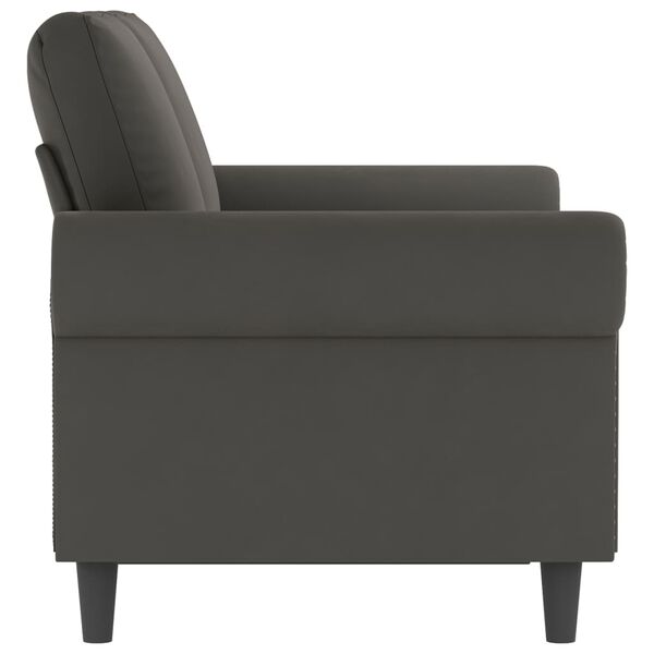 vidaXL Canap&eacute; &agrave; 2 places Gris fonc&eacute; 120 cm Velours