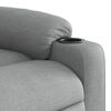 vidaXL Fauteuil inclinable de massage &eacute;lectrique gris clair tissu