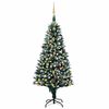 vidaXL Arbre de No&euml;l artificiel avec LED/boules pommes de pin 210cm