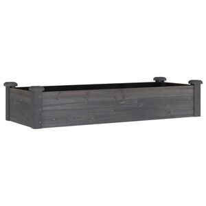 vidaXL Lit sur&eacute;lev&eacute; de jardin doublure 120x45x25 cm bois massif sapin
