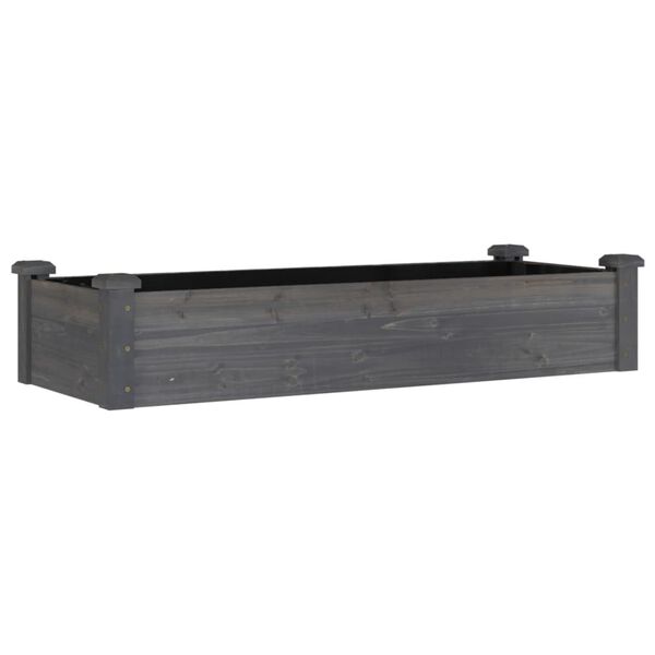 vidaXL Lit sur&eacute;lev&eacute; de jardin doublure 120x45x25 cm bois massif sapin