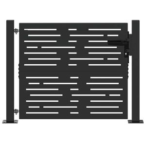 vidaXL Portail de jardin 100x100 cm en acier Corten, design carr&eacute;