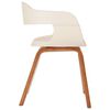 vidaXL Chaise de salle &agrave; manger Blanc Bois courb&eacute; et similicuir