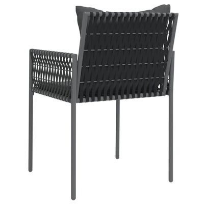 vidaXL Chaises de jardin avec coussins lot de 2 noir 54x61x83 cm rotin