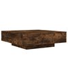 vidaXL Table basse ch&ecirc;ne fum&eacute; 100x100x31 cm bois d'ing&eacute;nierie
