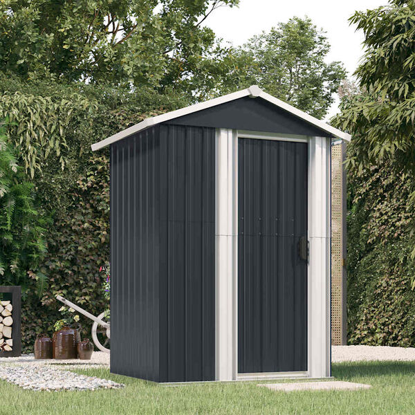 vidaXL Abri de jardin Anthracite 126x97,5x177 cm Acier galvanisé