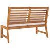 vidaXL Banc de jardin 114,5 cm avec coussin cr&egrave;me Bois solide d'acacia