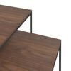 vidaXL Ensemble de table basse 2 pcs Bois d'ing&eacute;nierie et m&eacute;tal