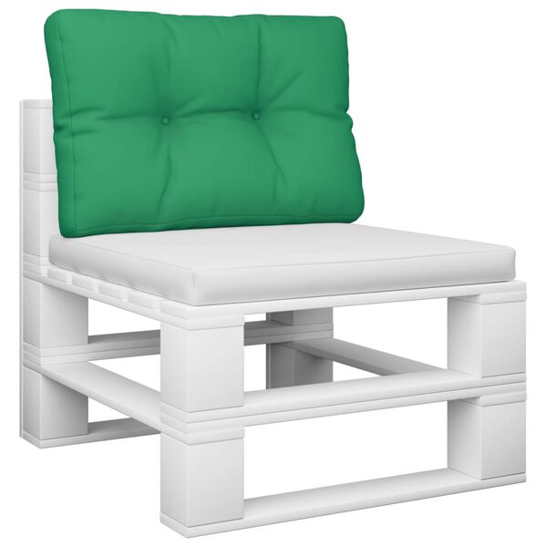 vidaXL Coussin de palette vert 60x40x12 cm tissu