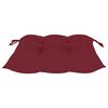 vidaXL Chaises de jardin avec coussins rouge bordeaux lot de 4 Teck