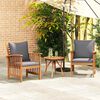 vidaXL Chaises de jardin avec coussins lot de 2 Bois d'acacia massif
