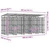 vidaXL Chenil d'ext&eacute;rieur avec toit pour chiens Acier 9,22 m&sup2;