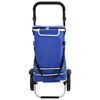 vidaXL Trolley de shopping Bleu 36.5 x 46.5 x 100.5 cm Tissu Oxford