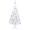 vidaXL Arbre de No&euml;l artificiel pr&eacute;-&eacute;clair&eacute; et boules blanc 120 cm PVC
