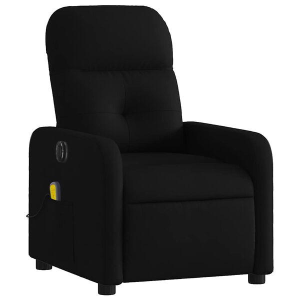 vidaXL Fauteuil inclinable de massage &eacute;lectrique noir tissu