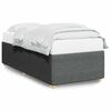 vidaXL Cadre de lit sans matelas gris foncé double tissu