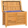 vidaXL Bo&icirc;te de rangement de jardin et sac 90x50x58cm bois massif teck
