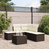 vidaXL Salon de jardin avec coussins 6 pcs marron r&eacute;sine tress&eacute;e