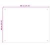 vidaXL Dosseret de cuisine Transparent 80x60 cm Verre tremp&eacute;