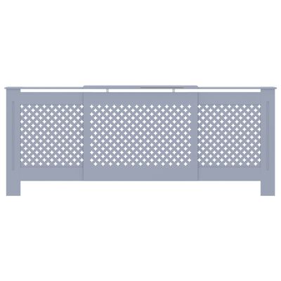 vidaXL Cache-radiateur MDF Gris 205 cm