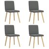 vidaXL Chaises &agrave; manger lot de 4 gris fonc&eacute; tissu