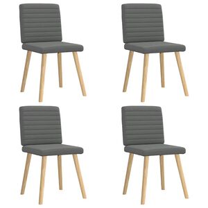 vidaXL Chaises &agrave; manger lot de 4 gris fonc&eacute; tissu