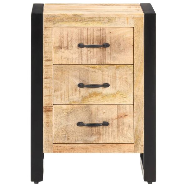 vidaXL Table de chevet 40x35x55 cm Bois de manguier solide