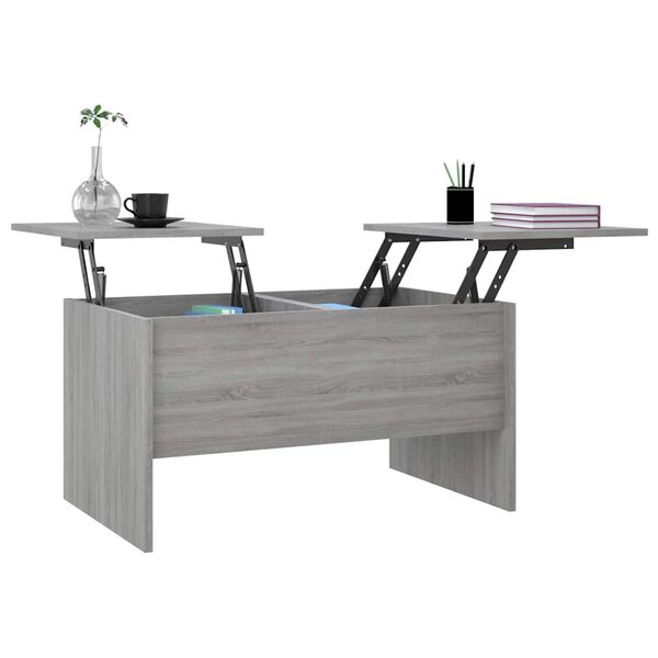 vidaXL Table basse sonoma gris 80x50x42,5 cm bois d'ingénierie