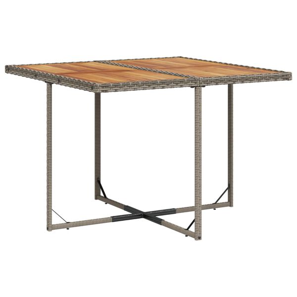 vidaXL Ensemble à manger de jardin 5 pcs coussins gris résine tressée