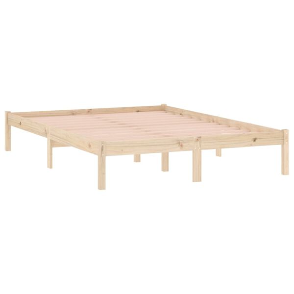 vidaXL Cadre de lit sans matelas 137x190 cm bois massif de pin