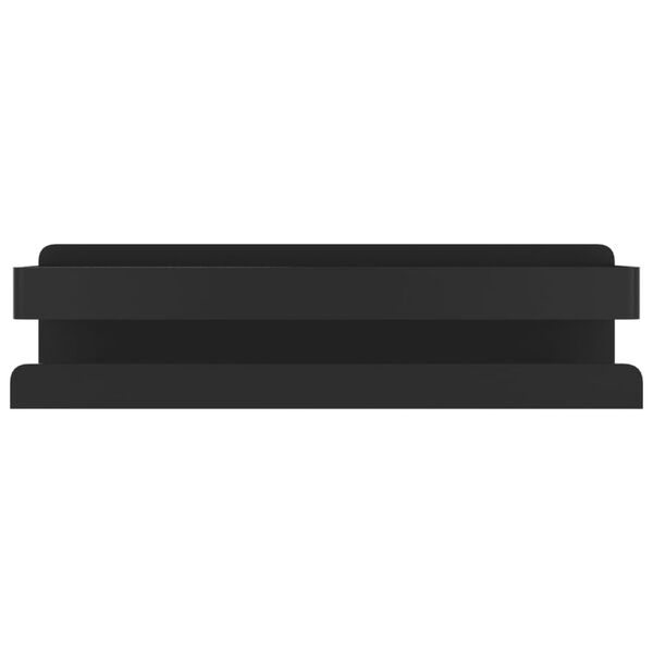 vidaXL &Eacute;tag&egrave;re de douche noir mat acier inoxydable 304 bross&eacute;