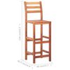 vidaXL Chaises de bar lot de 4 bois d'acacia solide