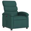 vidaXL Fauteuil inclinable &eacute;lectrique vert fonc&eacute; tissu