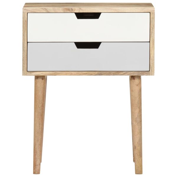 vidaXL Table de chevet 47x35x59 cm Bois de manguier massif