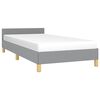 vidaXL Cadre de lit sans matelas gris clair double tissu