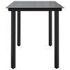 vidaXL Table à dîner de jardin Noir 200x100x74cm Acier et verre trempé