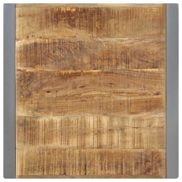 vidaXL Table de salle &agrave; manger 70x70x75cm Bois de manguier massif brut