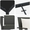 vidaXL Ensemble de salle &agrave; manger pour jardin 5 pcs Noir polyrotin