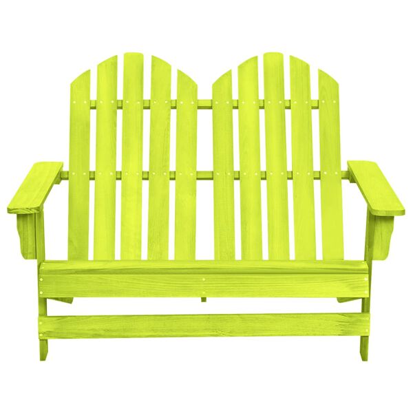 vidaXL Chaise de jardin Adirondack 2 places bois de sapin massif vert