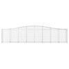 vidaXL Panier de gabions arqu&eacute; 400x50x80/100 cm Fer galvanis&eacute;
