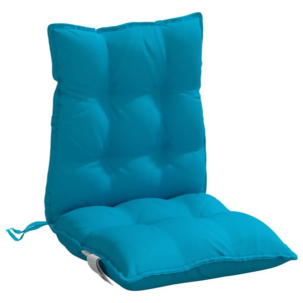 vidaXL Coussins de chaise &agrave; dossier bas lot de 2 bleu clair